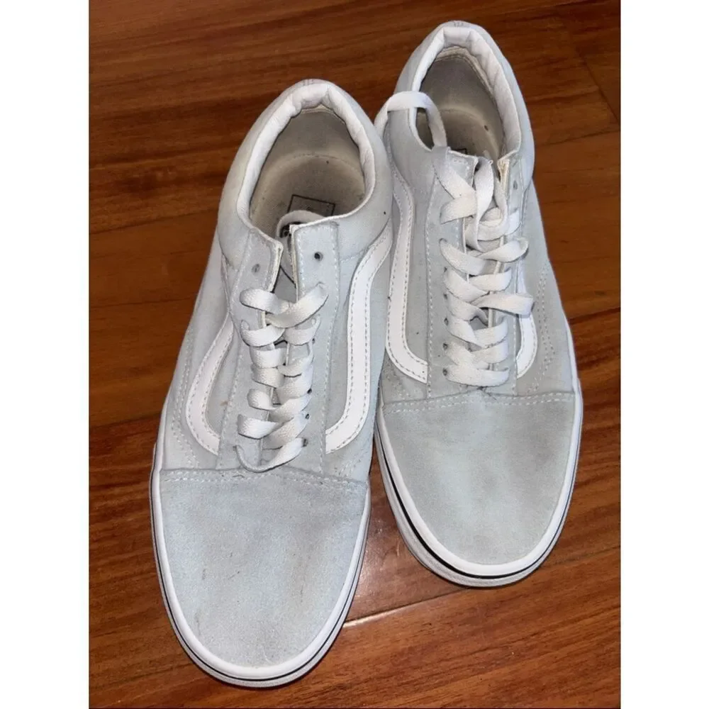 Vans mint green Low Top Sneakers in Light Gray and White size 8 men’s 9.5 womens